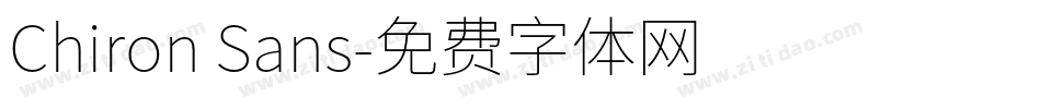 Chiron Sans字体转换